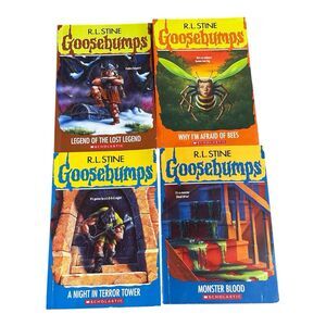 Goosebumps R.L. Stine Paperback Books Lot Of 4 Monster Blood Lost Legend Terror